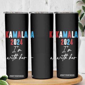 Kamala 2024 I'm With Her Skinny Tumbler Vote Madam Harris For President TB10 Print Your Wear