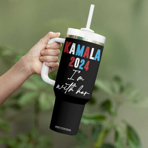 Kamala 2024 I'm With Her Tumbler With Handle Vote Madam Harris For President TB10 Print Your Wear