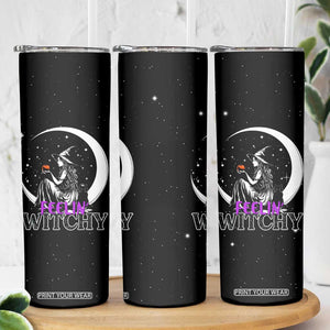 Halloween Gothic Witch Skinny Tumbler Feeling Witchy Vibes Black Cat TB10 Print Your Wear