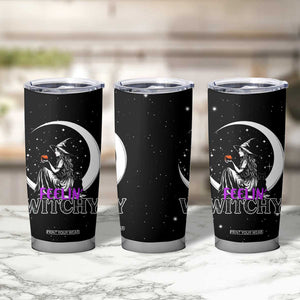 Halloween Gothic Witch Tumbler Cup Feeling Witchy Vibes Black Cat TB10 Print Your Wear