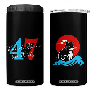 2024 President Kamala Harris Tim Walz 4 in 1 Can Cooler Tumbler Funny Cat Ladies for Kamala TB10 One Size: 16 oz Black Print Your Wear