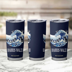 Harris Walz 2024 Election Tumbler Cup Vote Blue Wave Funny Cats For Kamala TB10 Print Your Wear