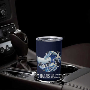 Harris Walz 2024 Election Tumbler Cup Vote Blue Wave Funny Cats For Kamala TB10 Print Your Wear