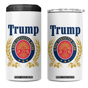 Funny Trump A Fine Convicted Felon 2024 Beer 4 in 1 Can Cooler Tumbler TB10 One Size: 16 oz White Print Your Wear