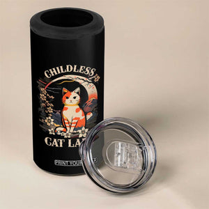 Childless Cat Lady for Kamala Harris 2024 Election 4 in 1 Can Cooler Tumbler Madam President Kawaii Anime Japanese TB10 Print Your Wear