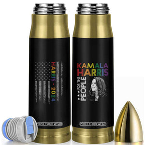 Kamala Harris LGBTQ Gay Pride Lesbian For The People 2024 Election Bullet Tumbler American Flag First woman Madam President TB10 Black Print Your Wear