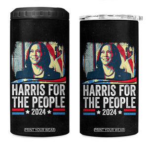 Kamala Harris For The People 2024 Election 4 in 1 Can Cooler Tumbler American Flag First woman Madam President TB10 One Size: 16 oz Black Print Your Wear