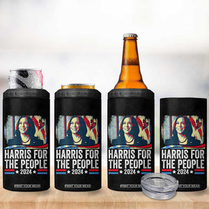 Kamala Harris For The People 2024 Election 4 in 1 Can Cooler Tumbler American Flag First woman Madam President TB10 Print Your Wear