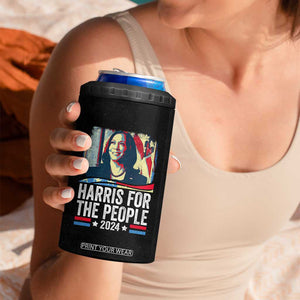 Kamala Harris For The People 2024 Election 4 in 1 Can Cooler Tumbler American Flag First woman Madam President TB10 Print Your Wear