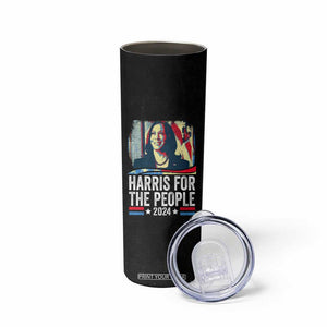 Kamala Harris For The People 2024 Election Skinny Tumbler American Flag First woman Madam President TB10 Print Your Wear