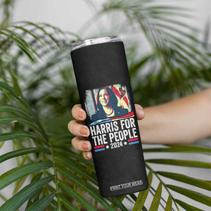 Kamala Harris For The People 2024 Election Skinny Tumbler American Flag First woman Madam President TB10 Print Your Wear