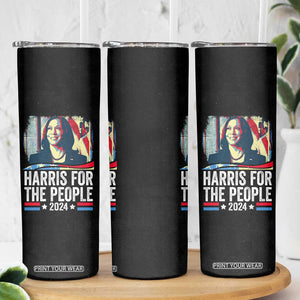 Kamala Harris For The People 2024 Election Skinny Tumbler American Flag First woman Madam President TB10 Print Your Wear