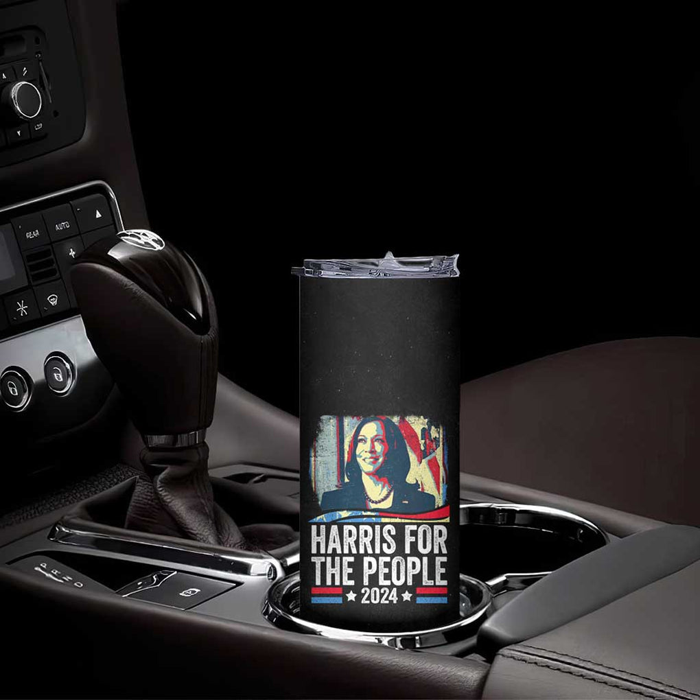 Kamala Harris For The People 2024 Election Skinny Tumbler American Flag First woman Madam President TB10 Print Your Wear