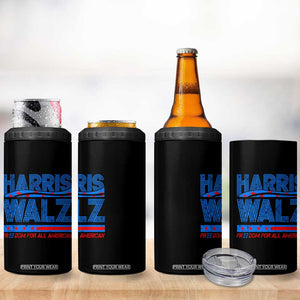 Kamala Harris 2024 Flag 4 in 1 Can Cooler Tumbler Madam President Freedom For All American USA America 2024 Election TB10 Print Your Wear