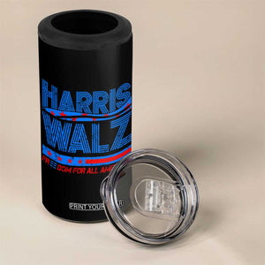 Kamala Harris 2024 Flag 4 in 1 Can Cooler Tumbler Madam President Freedom For All American USA America 2024 Election TB10 Print Your Wear