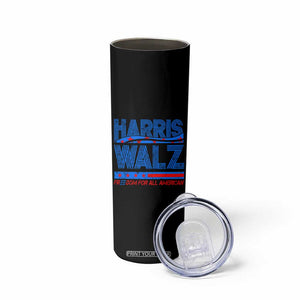 Kamala Harris 2024 Flag Skinny Tumbler Madam President Freedom For All American USA America 2024 Election TB10 Print Your Wear