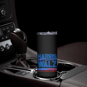 Kamala Harris 2024 Flag Skinny Tumbler Madam President Freedom For All American USA America 2024 Election TB10 Print Your Wear