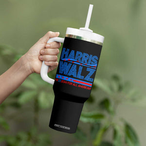 Kamala Harris 2024 Flag Tumbler With Handle Madam President Freedom For All American USA America 2024 Election TB10 Print Your Wear