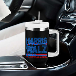 Kamala Harris 2024 Flag Tumbler With Handle Madam President Freedom For All American USA America 2024 Election TB10 Print Your Wear