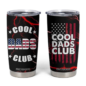 Christmas Gifts for Dad Tumbler Cup Cool Dads Club Father's Day American Flag TB10 Black Print Your Wear