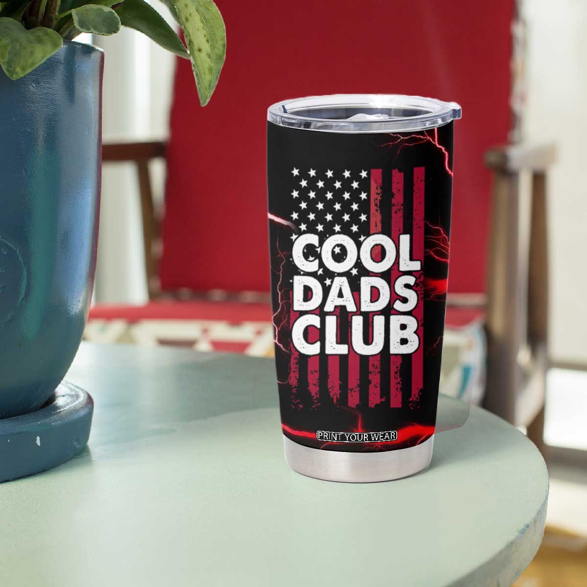 Christmas Gifts for Dad Tumbler Cup Cool Dads Club Father's Day American Flag TB10 Print Your Wear