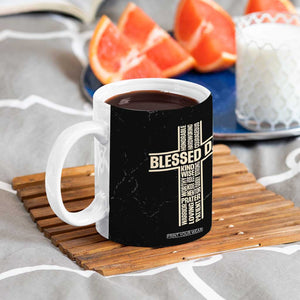 Christian Dad Coffee Mug Blessed Dad Cross Fathers Day TB10 Print Your Wear