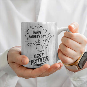 Fathers Day Gift For Dad Coffee Mug Vintage Pipe Smoking Dad TB10 Print Your Wear