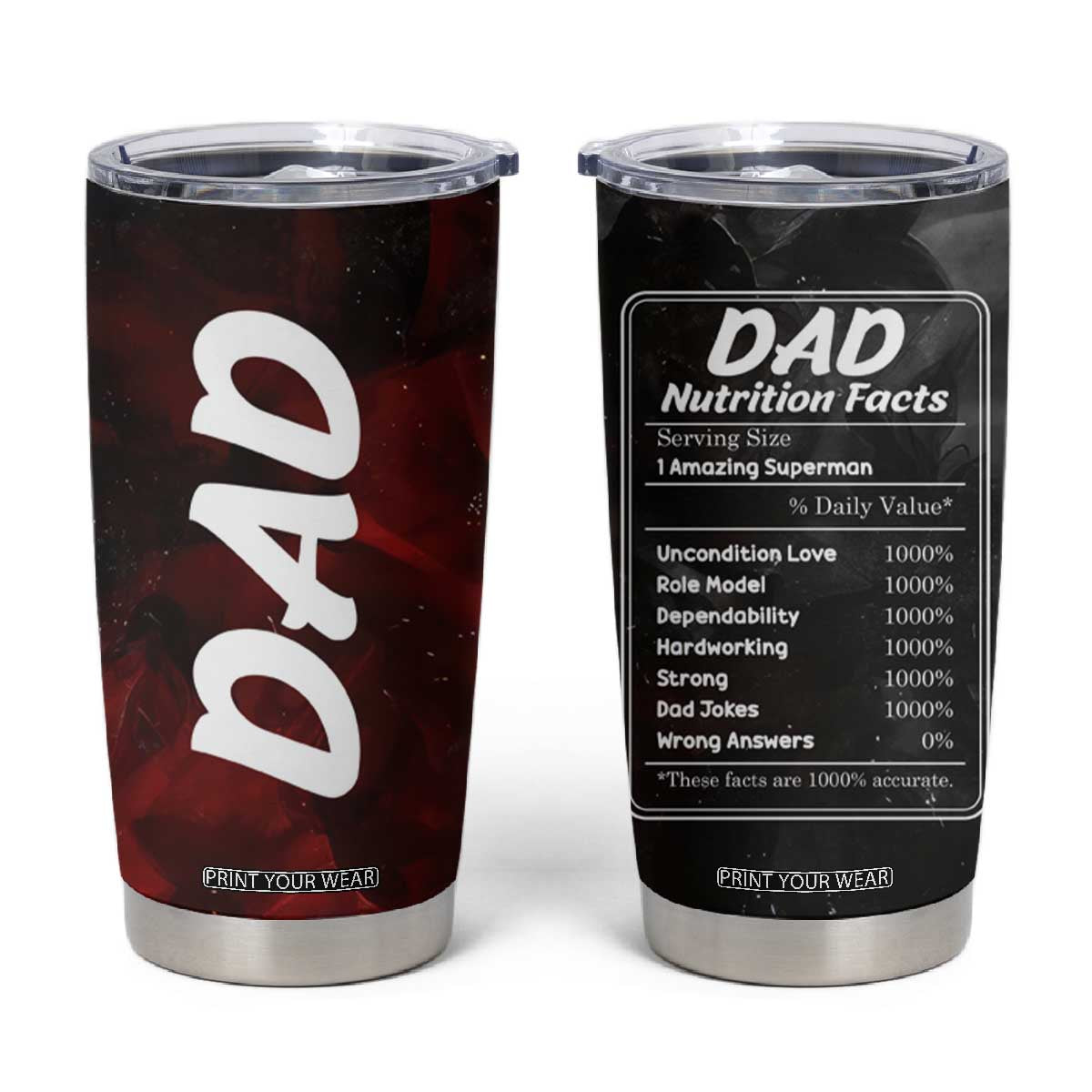 Christmas Gifts for Dad Tumbler Cup Husband Gifts Birthday Present Ideas For Father Husband TB10 Black Print Your Wear