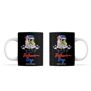 Happy 1st Fathers Day Coffee Mug First Time Daddy New Baby Gifts Ideas Eagle TB10 Black Print Your Wear