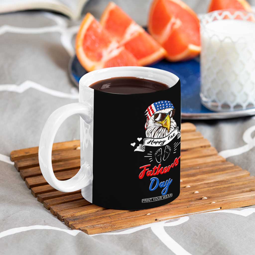 Happy 1st Fathers Day Coffee Mug First Time Daddy New Baby Gifts Ideas Eagle TB10 Print Your Wear