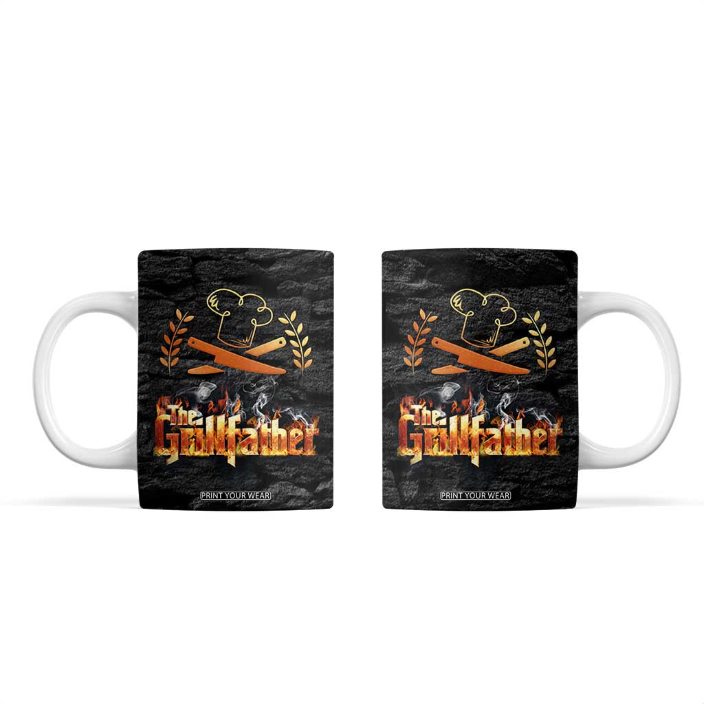 Funny Grilling BBQ Coffee Mug The Grillfather Fathers Day TB10 Black Print Your Wear