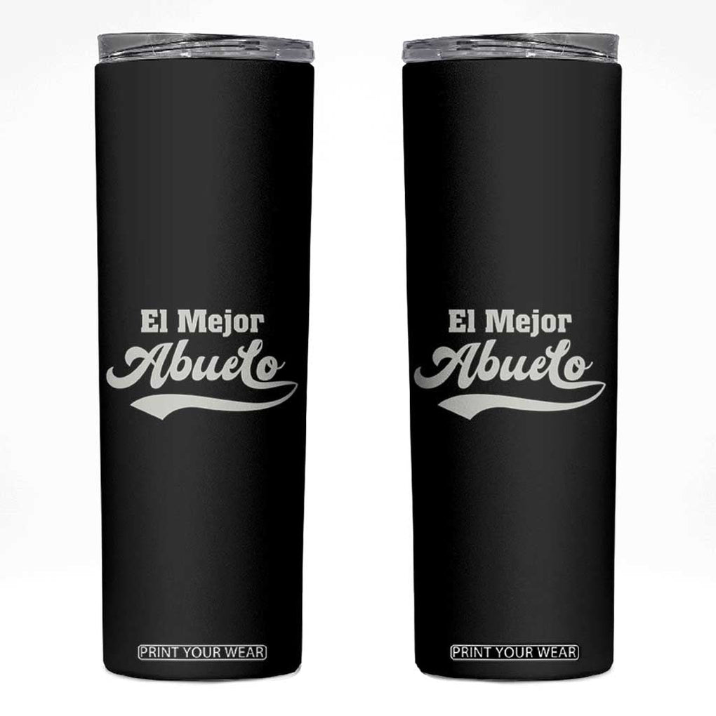 El Mejor Abuelo Skinny Tumbler Fathers day Dia Del Padre Best Abuelo Gifts In Spanish TB10 Black Print Your Wear