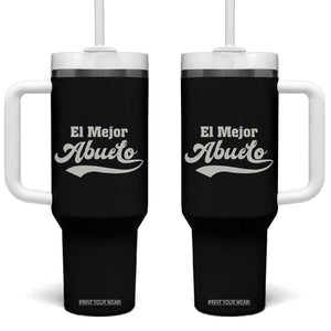 El Mejor Abuelo Tumbler With Handle Fathers day Dia Del Padre Best Abuelo Gifts In Spanish TB10 One Size: 40 oz Black Print Your Wear