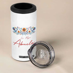 Grandma Gifts in Spanish 4 in 1 Can Cooler Tumbler La Mejor Abuela Gift TB10 Print Your Wear