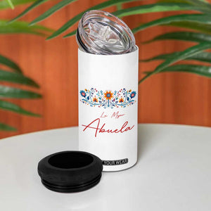 Grandma Gifts in Spanish 4 in 1 Can Cooler Tumbler La Mejor Abuela Gift TB10 Print Your Wear