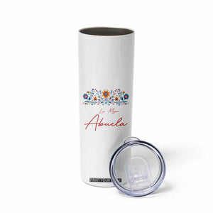 Grandma Gifts in Spanish Skinny Tumbler La Mejor Abuela Gift TB10 Print Your Wear