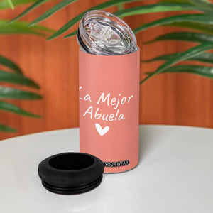 Grandma Gifts in Spanish 4 in 1 Can Cooler Tumbler La Mejor Abuela TB10 Print Your Wear