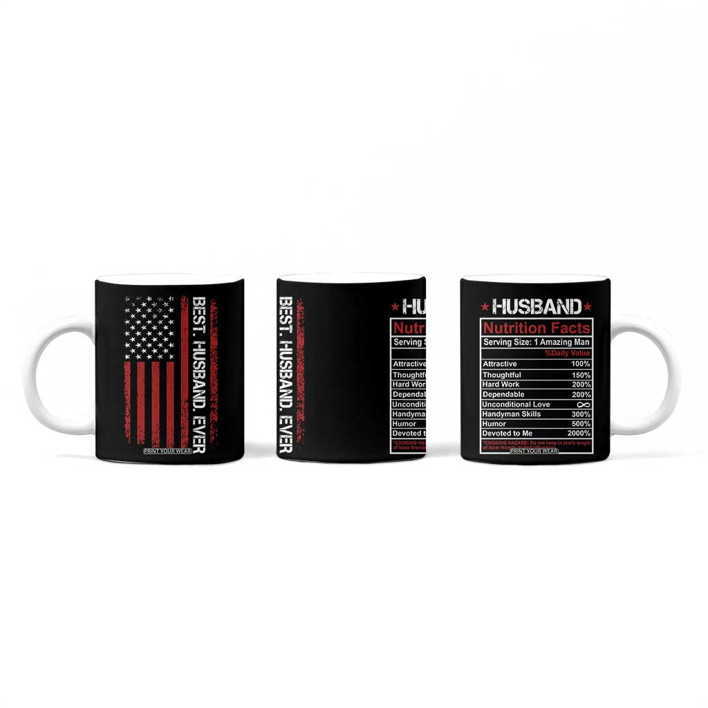 Best Husband Ever Coffee Mug Wedding Anniversary Valentines Day Gift For Him US Flag TB10 Print Your Wear