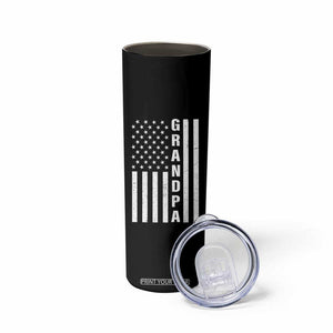 Grandpa Skinny Tumbler Vintage American Flag Fathers Day TB10 Print Your Wear