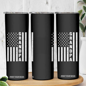 Grandpa Skinny Tumbler Vintage American Flag Fathers Day TB10 Print Your Wear