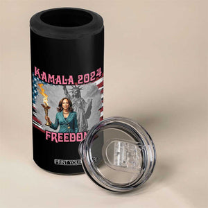 Kamala Harris 2024 Campaign 4 in 1 Can Cooler Tumbler for Freedom Lady Liberty Torch American Flag TB10 Print Your Wear