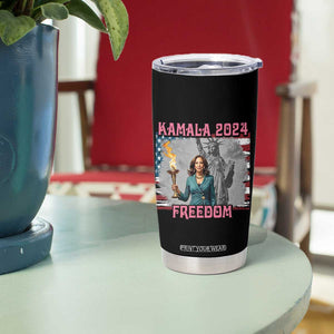 Kamala Harris 2024 Campaign Tumbler Cup for Freedom Lady Liberty Torch American Flag TB10 Print Your Wear