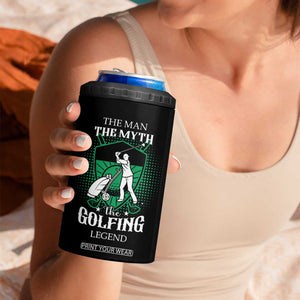 Funny Golfer 4 in 1 Can Cooler Tumbler The Man The Myth The Golfing Legend Dad Grandpa Father's Day TB10 Print Your Wear