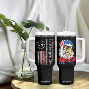 American Flag Tumbler With Handle We The People Bald Eagle Patriotic TB10 Print Your Wear