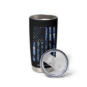 Christmas Gifts for Dad Tumbler Cup Husband Daddy Protector Hero Fathers Day Camo American Flag TB10 Print Your Wear