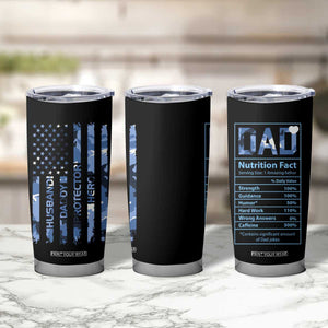 Christmas Gifts for Dad Tumbler Cup Husband Daddy Protector Hero Fathers Day Camo American Flag TB10 Print Your Wear