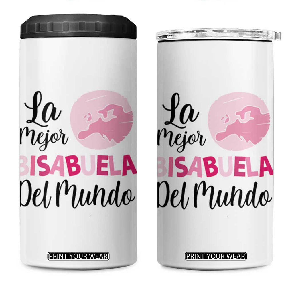 Great-grandmother Gifts in Spanish 4 in 1 Can Cooler Tumbler La Mejor Bisabuela Del Mundo TB10 One Size: 16 oz White Print Your Wear