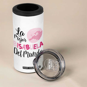 Great-grandmother Gifts in Spanish 4 in 1 Can Cooler Tumbler La Mejor Bisabuela Del Mundo TB10 Print Your Wear