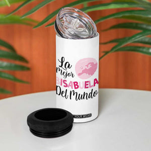 Great-grandmother Gifts in Spanish 4 in 1 Can Cooler Tumbler La Mejor Bisabuela Del Mundo TB10 Print Your Wear