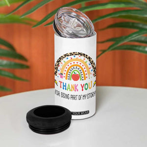 Teacher Appreciation Gifts 4 in 1 Can Cooler Tumbler Thank You For Being Part Of My Story TB10 Print Your Wear